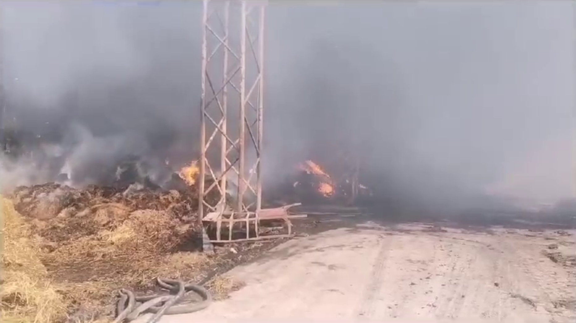 Balıkesir’de çiftlikteki yangına müdahale devam ediyor