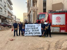 Libya’da kurtarma çalışmalarına katılan Balıkesir itfaiyesi, İtfaiye Haftası’nı böyle kutladı