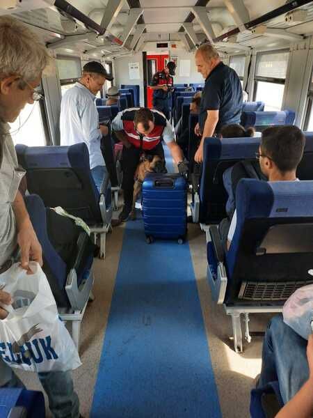 Tren vagonları tek tek arandı