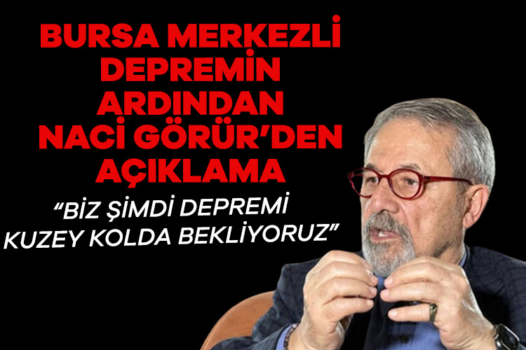 Naci Görür’den Bursa merkezli deprem hakkında açıklama