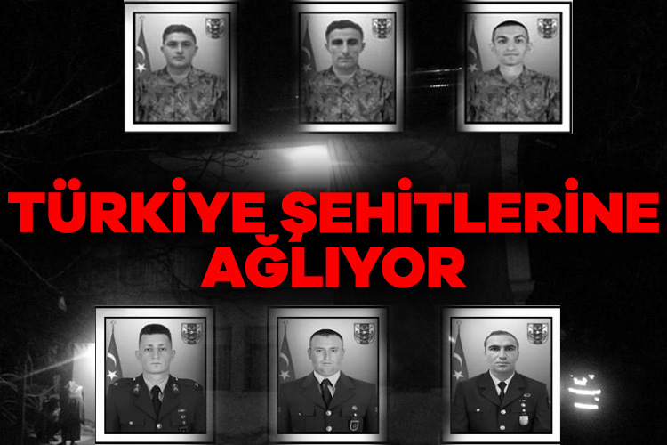 Türkiye şehitlerine ağlıyor
