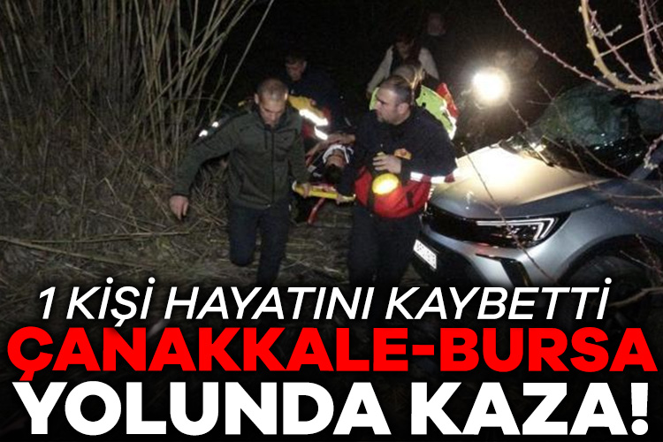 Çanakkale-Bursa kara yolunda kaza! 1 kişi hayatını kaybetti