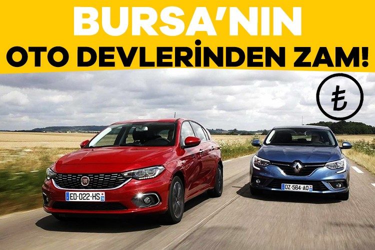 Bursa’nın oto devleri Fiat ve Renault fiyat listesini güncelledi!