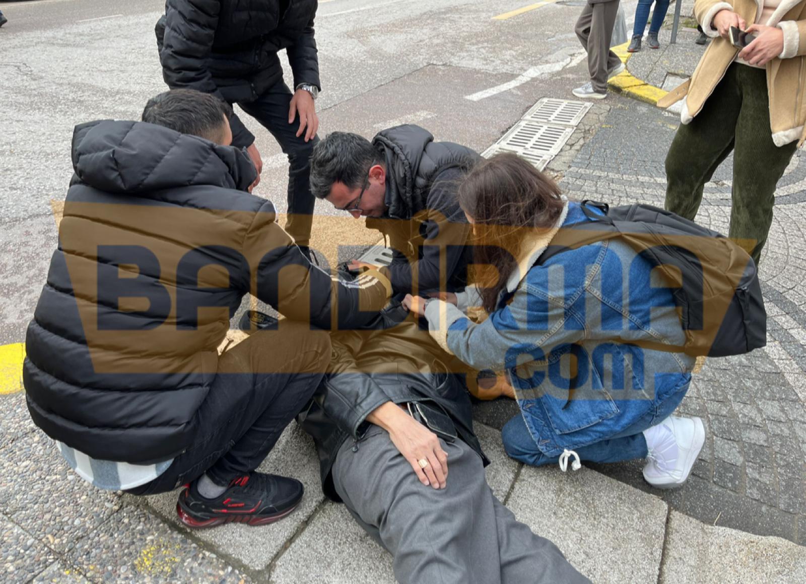 BAŞI DÖNEREK DÜŞEN YAŞLI ADAM YARALANDI