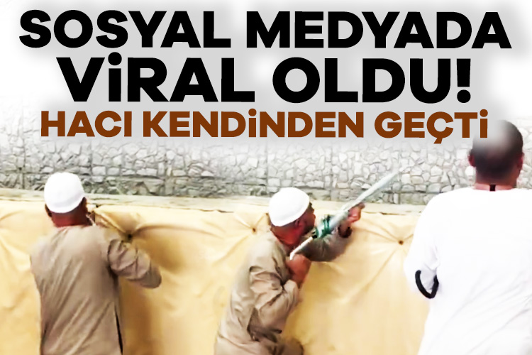 Mekke’de kendinden geçen hacı, şemsiyeyle şeytanı taradı